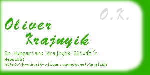 oliver krajnyik business card